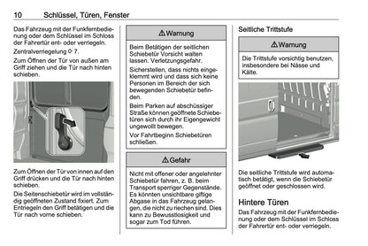 2023-2024 Opel Movano Bedienungsanleitung | Deutsch
