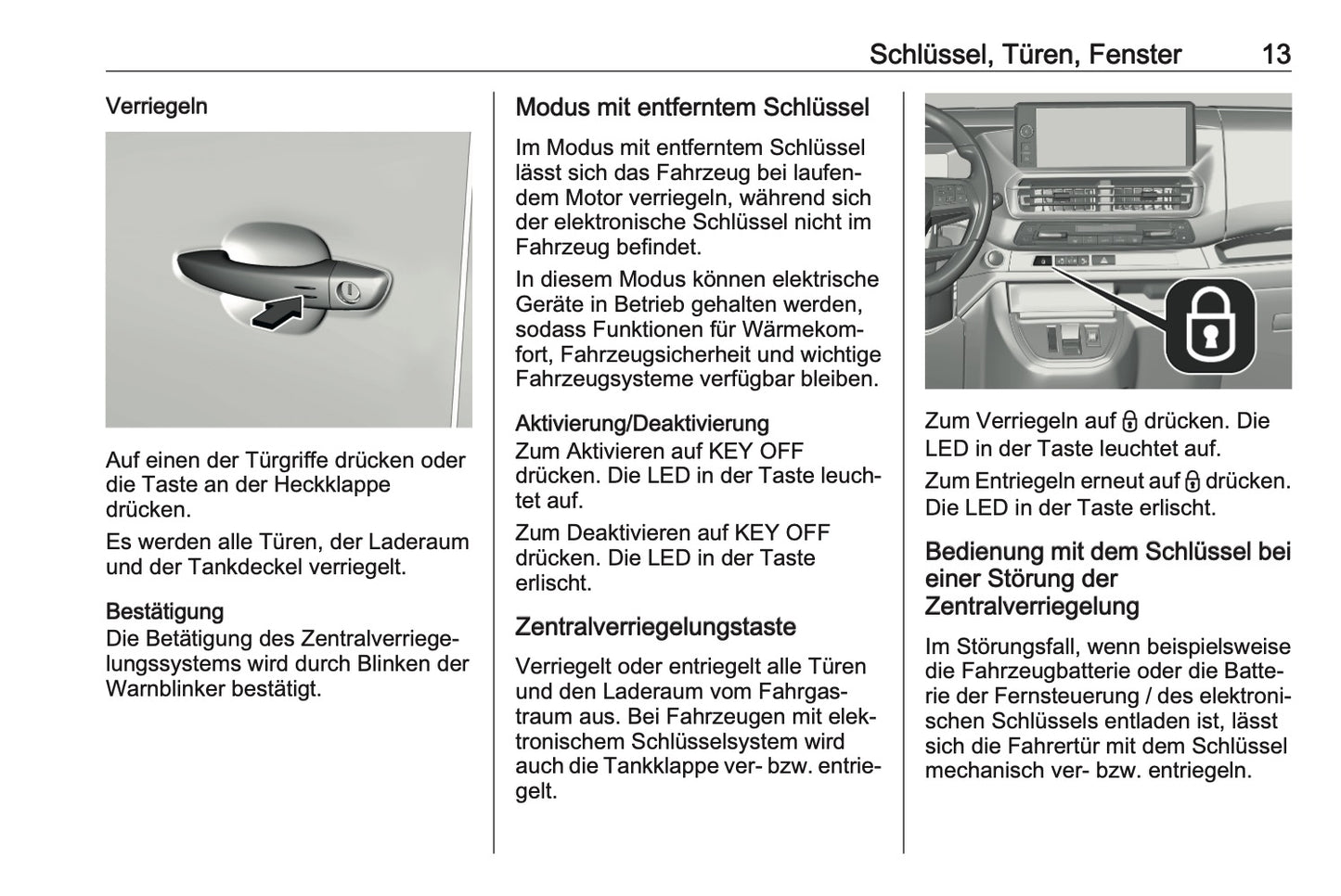 2023-2024 Opel Vivaro Owner's Manual | German