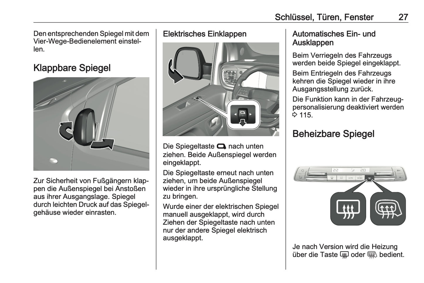 2023-2024 Opel Vivaro Owner's Manual | German