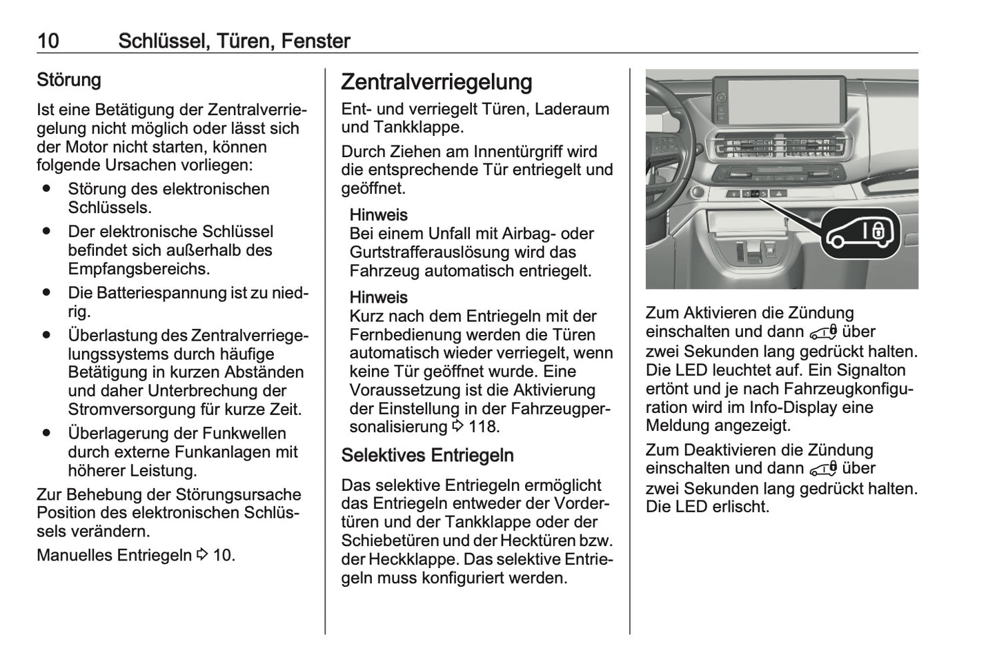 2024-2025 Opel Vivaro Owner's Manual | German