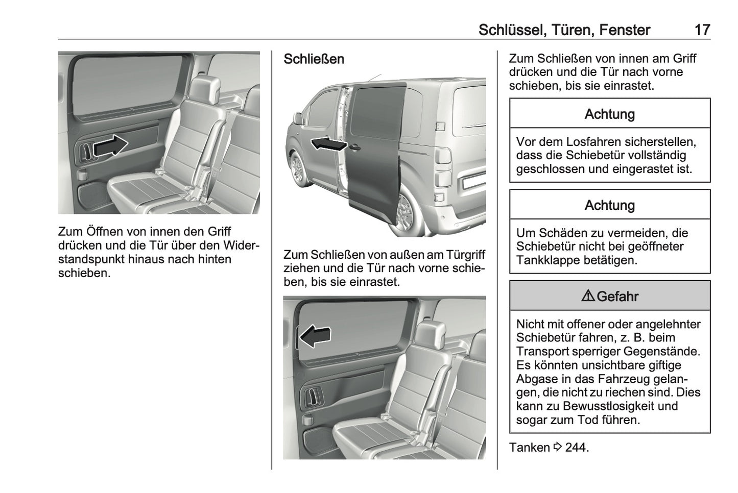 2024-2025 Opel Vivaro Owner's Manual | German