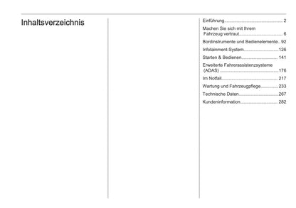 2025-2026 Opel Vivaro Owner's Manual | German