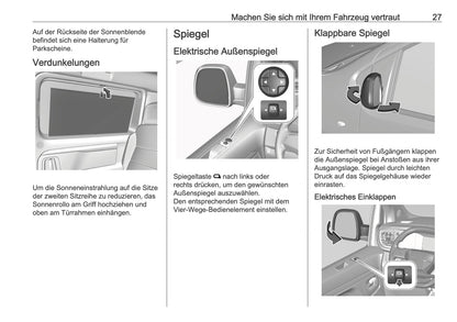2025-2026 Opel Vivaro Owner's Manual | German