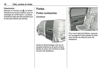 2023-2024 Opel Vivaro Owner's Manual | French
