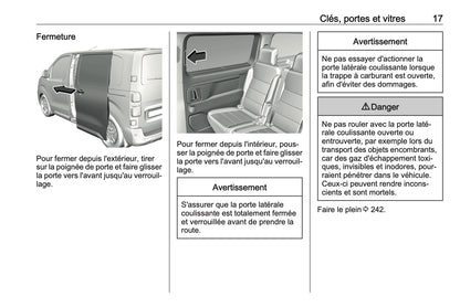2023-2024 Opel Vivaro Owner's Manual | French
