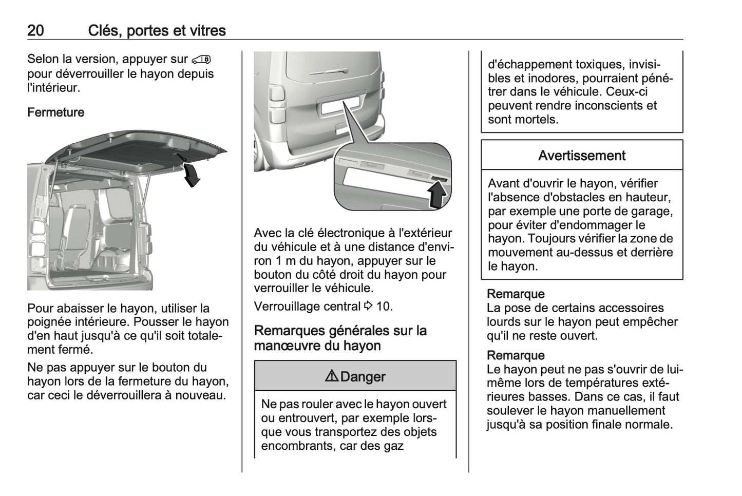 2023-2024 Opel Vivaro Owner's Manual | French