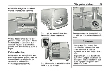2023-2024 Opel Vivaro Owner's Manual | French