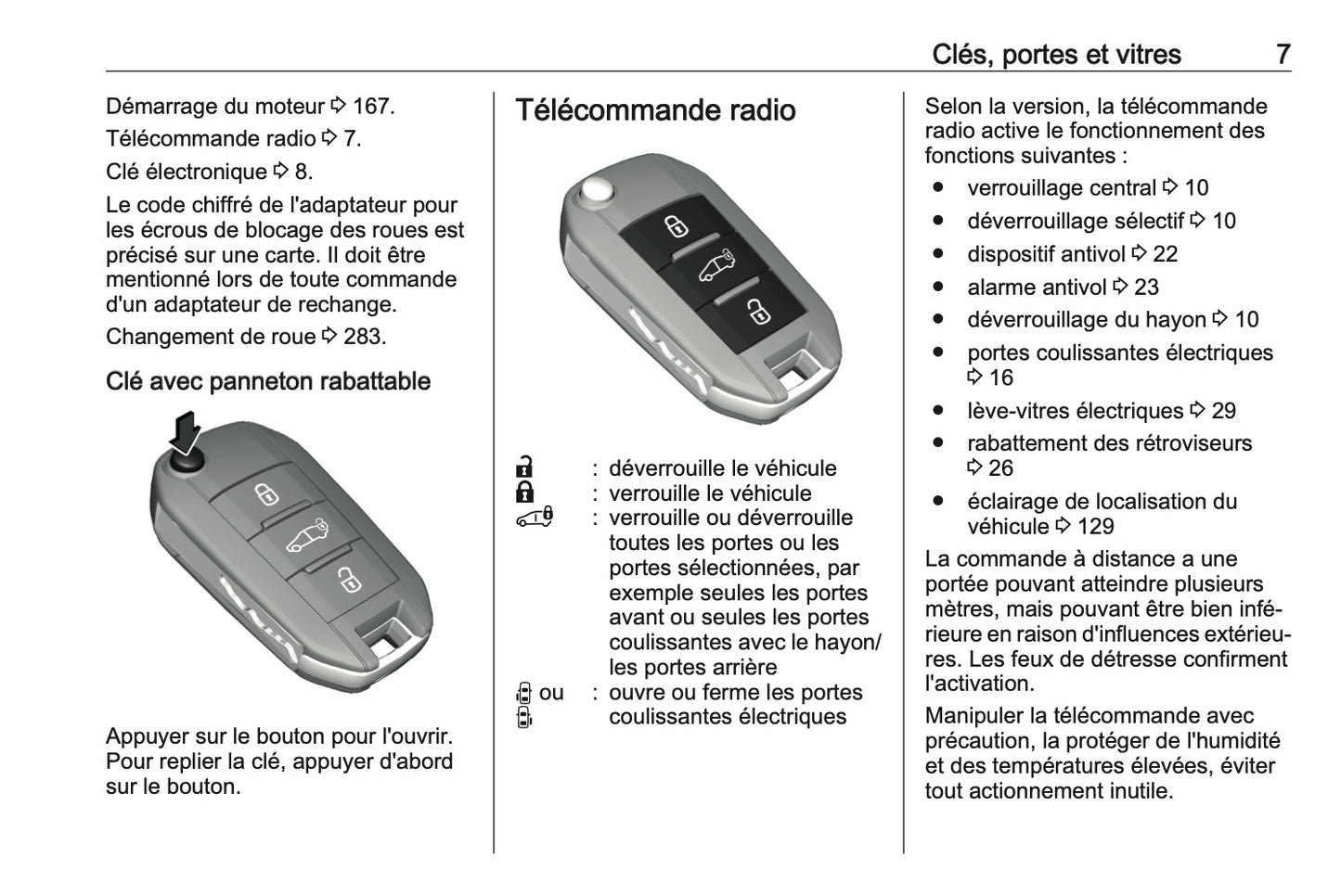 2023-2024 Opel Vivaro Owner's Manual | French