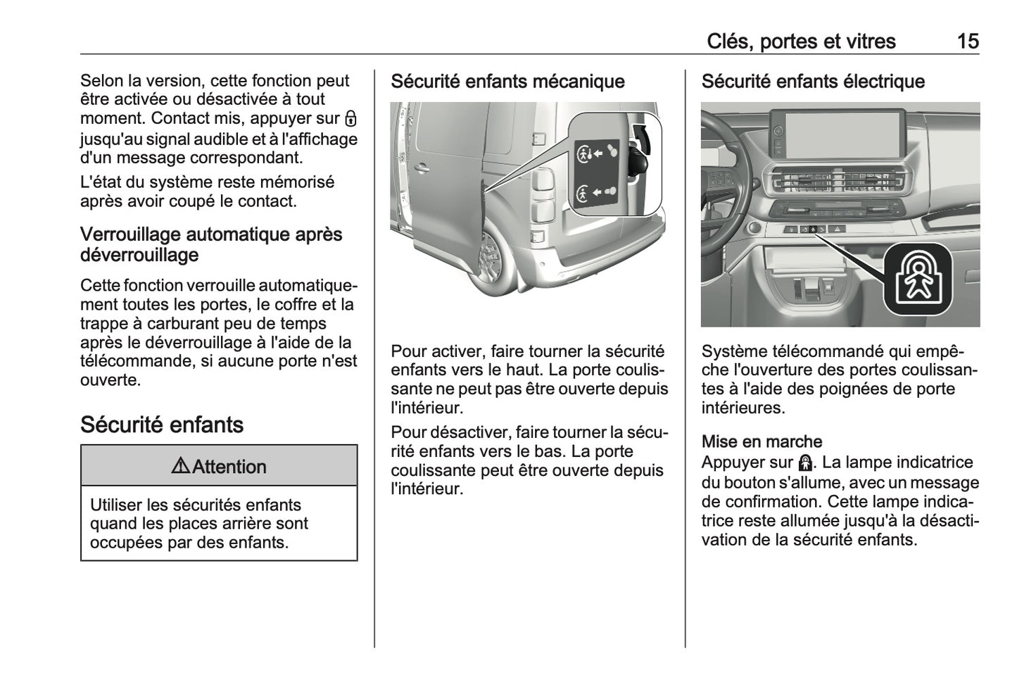 2024-2025 Opel Vivaro Owner's Manual | French