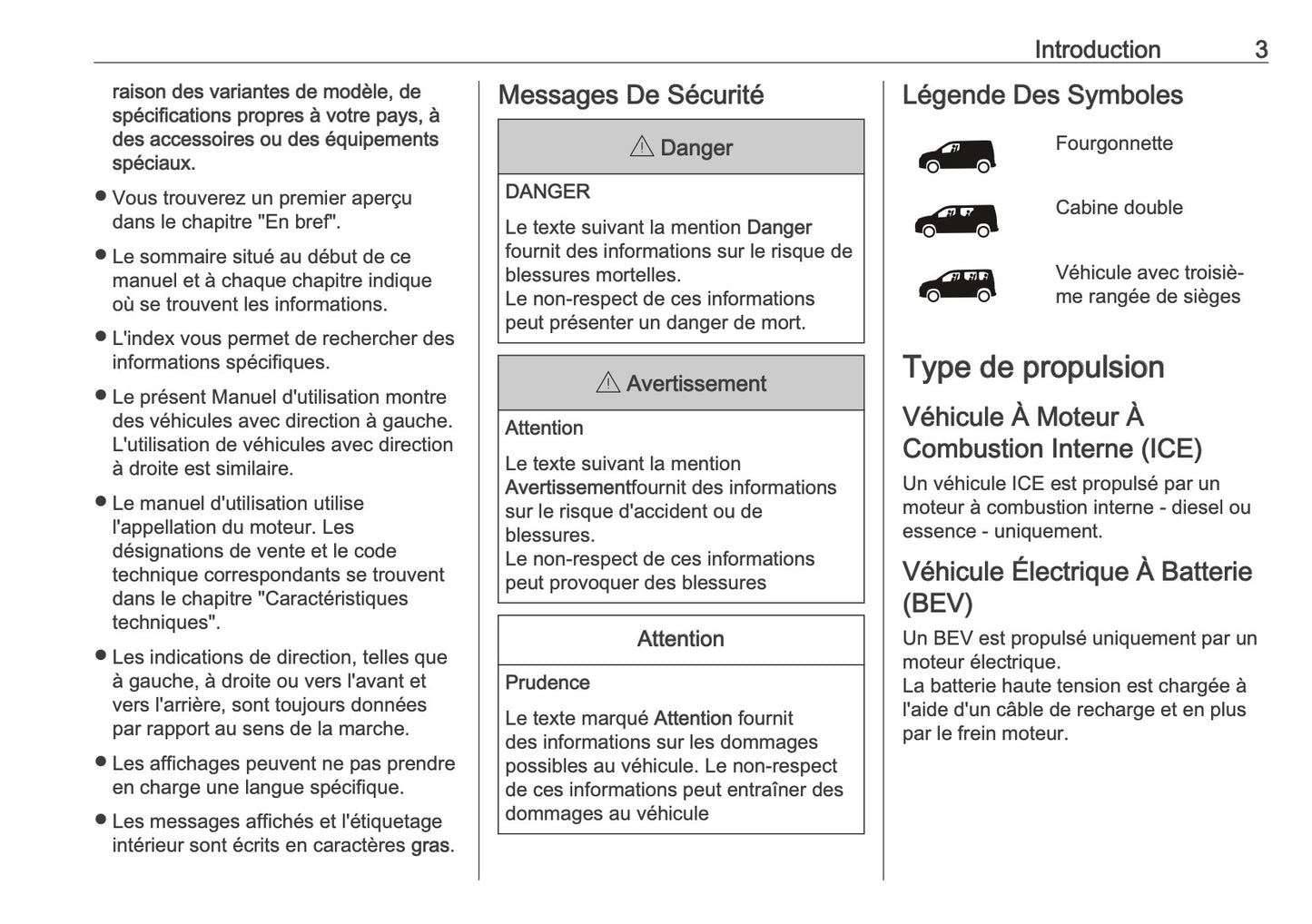 2025-2026 Opel Vivaro Owner's Manual | French