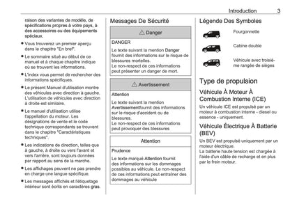 2025-2026 Opel Vivaro Owner's Manual | French