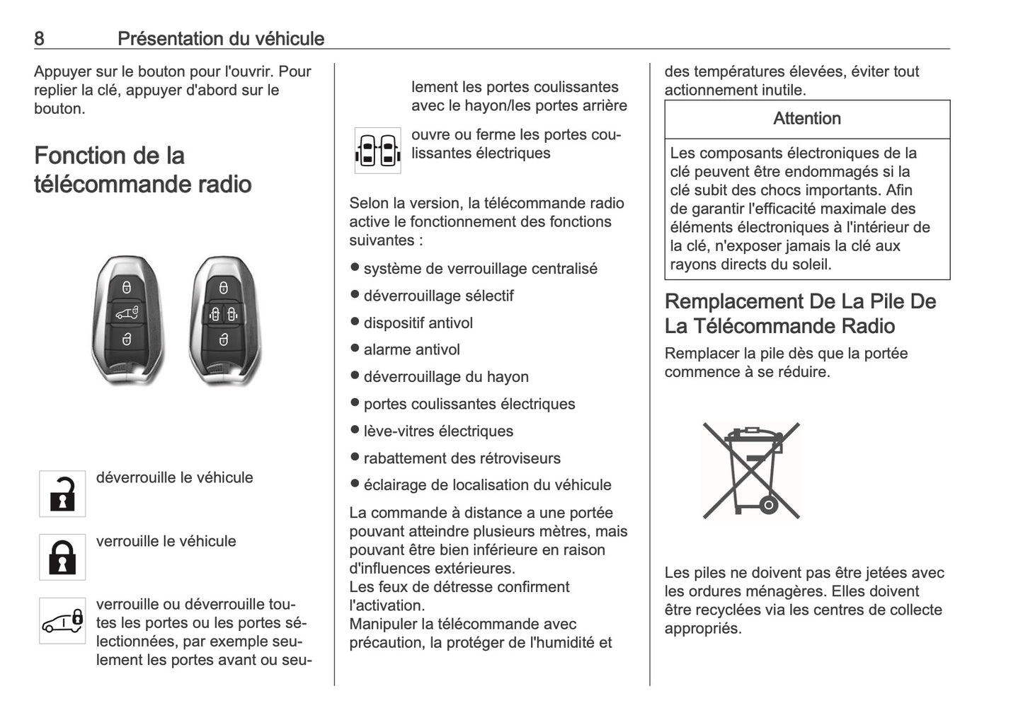 2025-2026 Opel Vivaro Owner's Manual | French