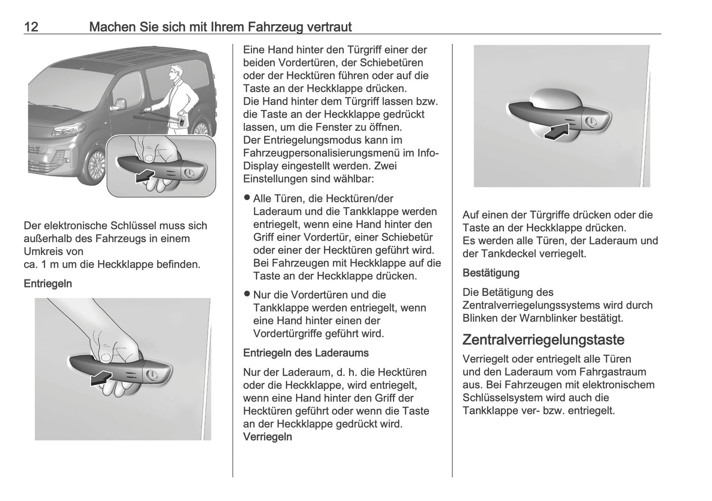 2025-2026 Opel Zafira Life Bedienungsanleitung | Deutsch