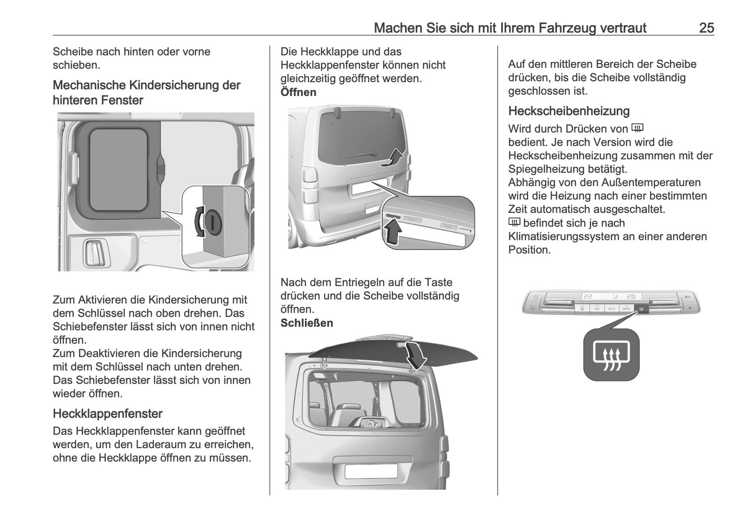 2025-2026 Opel Zafira Life Bedienungsanleitung | Deutsch