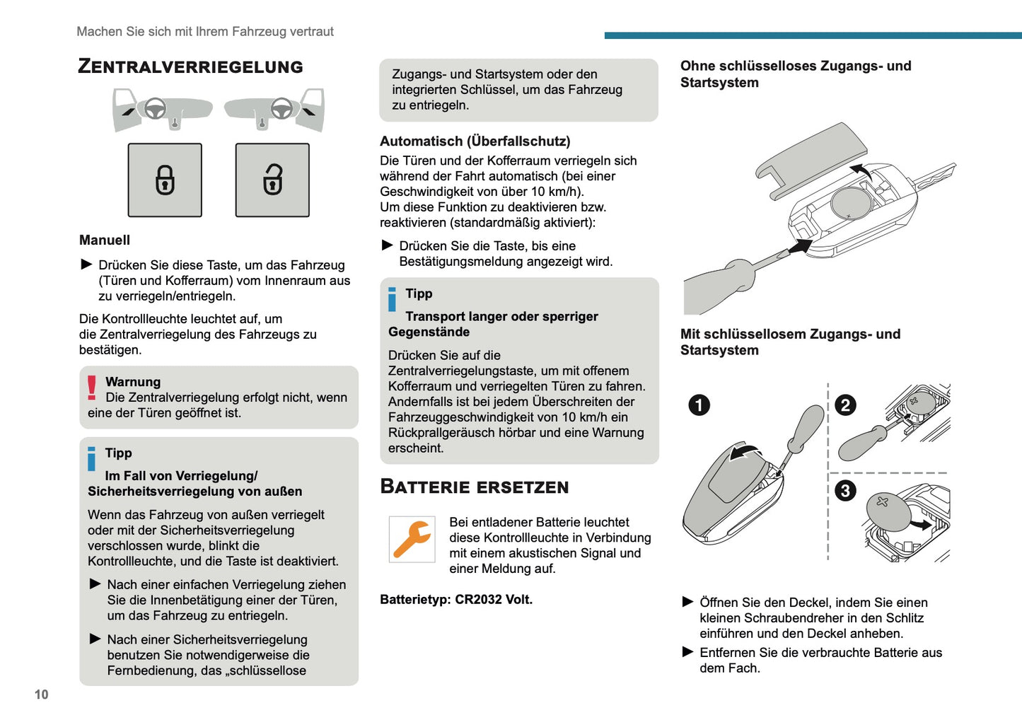 2025 Peugeot 208/e-208 Owner's Manual | German