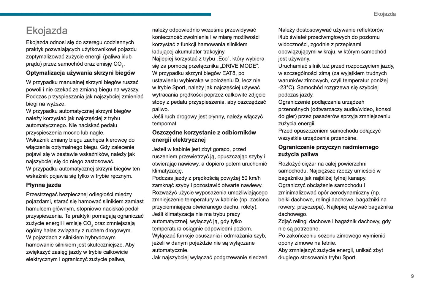 2023-2025 Peugeot 208 Owner's Manual | Polish