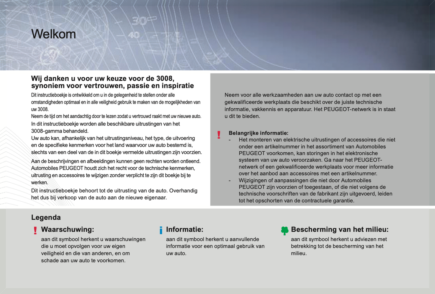 2014-2015 Peugeot 3008 Bedienungsanleitung | Niederländisch