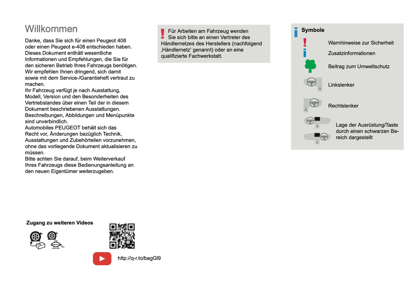 2024-2026 Peugeot 408/e-408 Owner's Manual | German