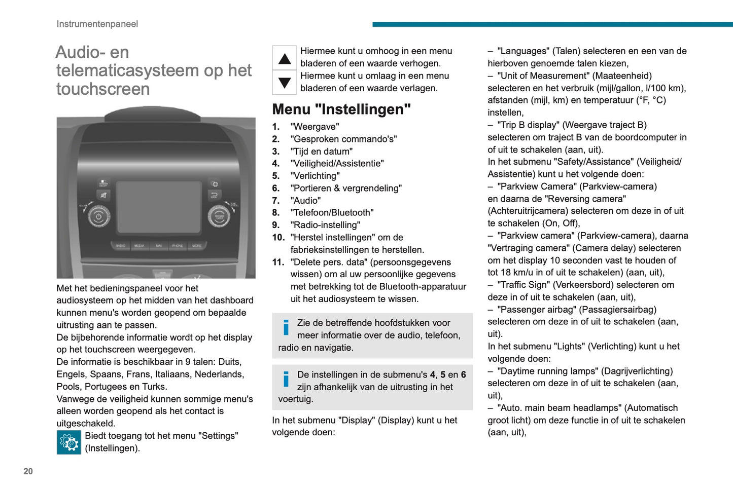 2019-2020 Peugeot Boxer Gebruikershandleiding | Nederlands
