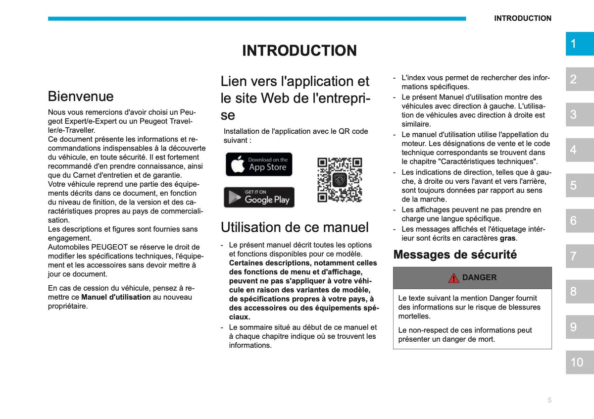 2026 Peugeot Expert/Traveller Owner's Manual | French