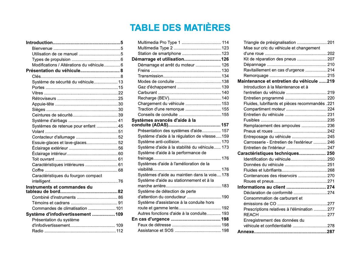2026 Peugeot Rifter/Partner Owner's Manual | French