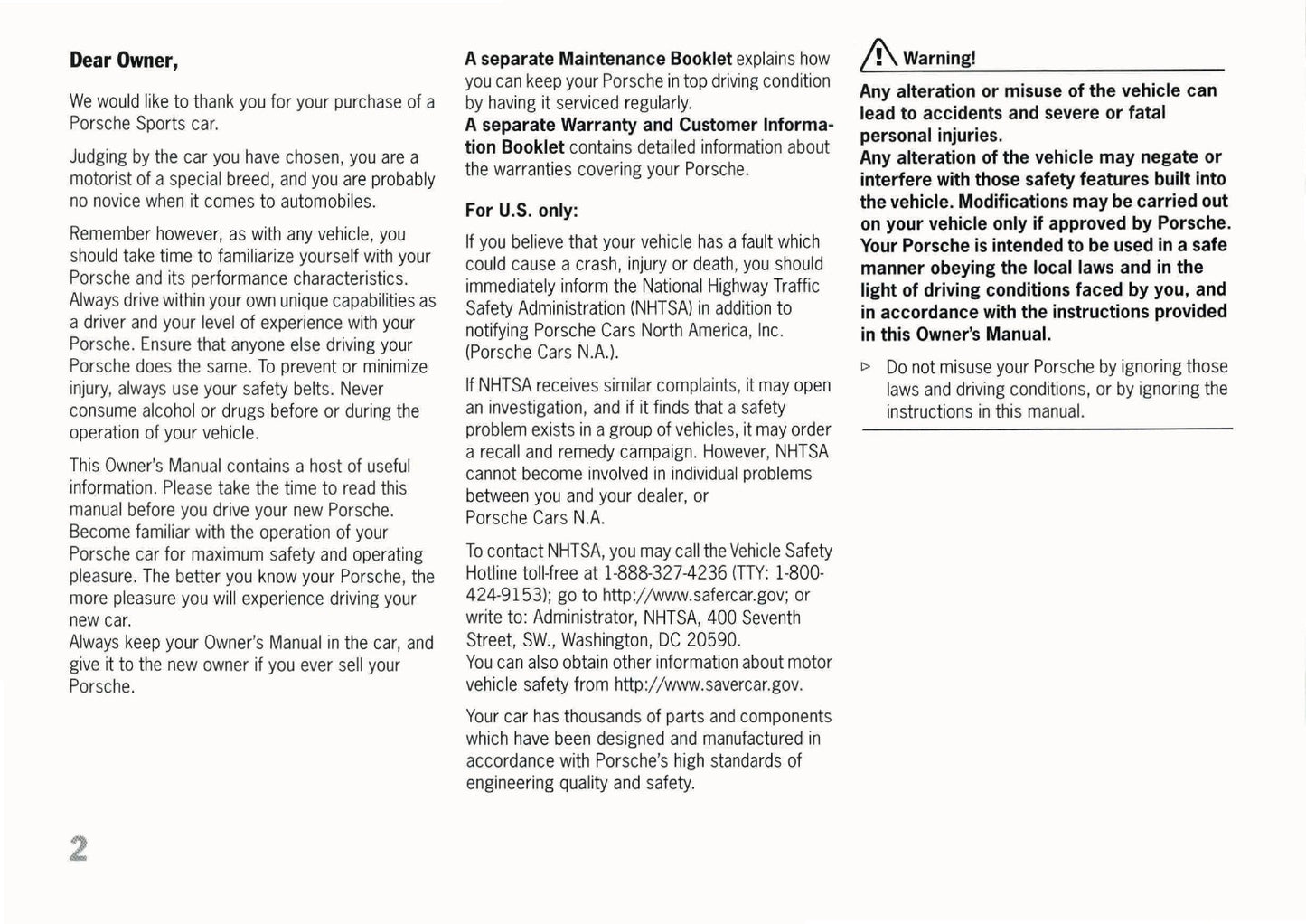 2010 Porsche 911 GT3/GT3 RS Owner's Manual | English