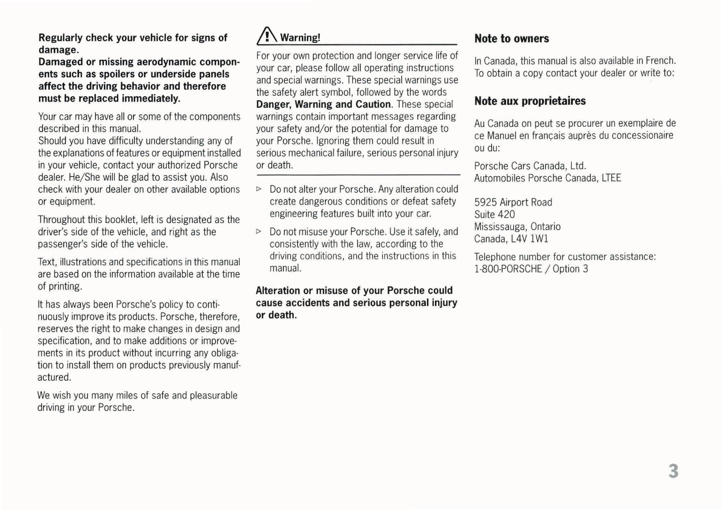 2010 Porsche 911 GT3/GT3 RS Owner's Manual | English