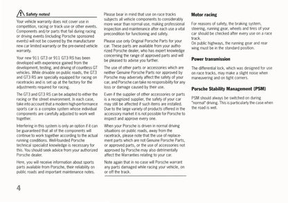 2010 Porsche 911 GT3/GT3 RS Owner's Manual | English