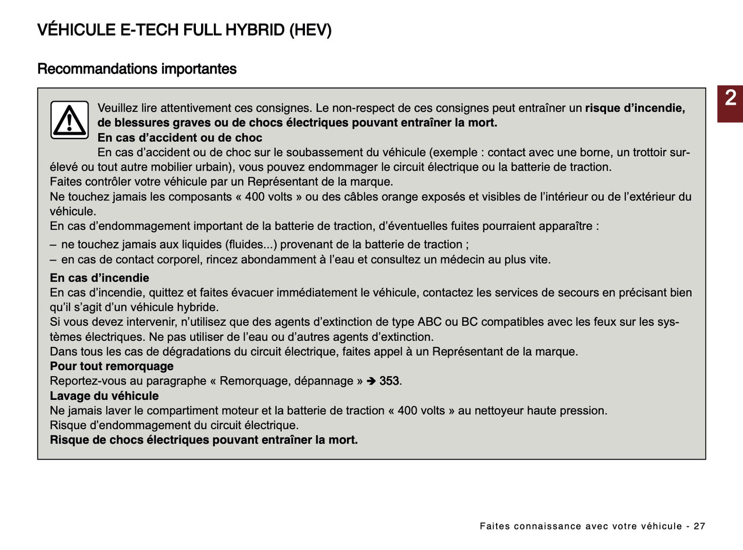 2024-2025 Renault Espace Owner's Manual | French