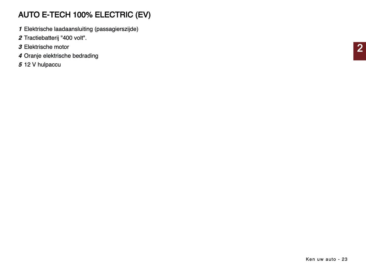2024-2025 Renault Scenic E-Tech Owner's Manual | Dutch