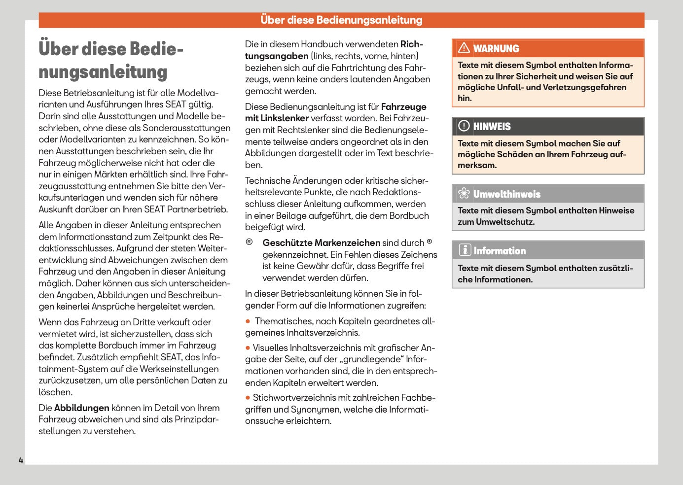 2025 Seat Arona Owner's Manual | German