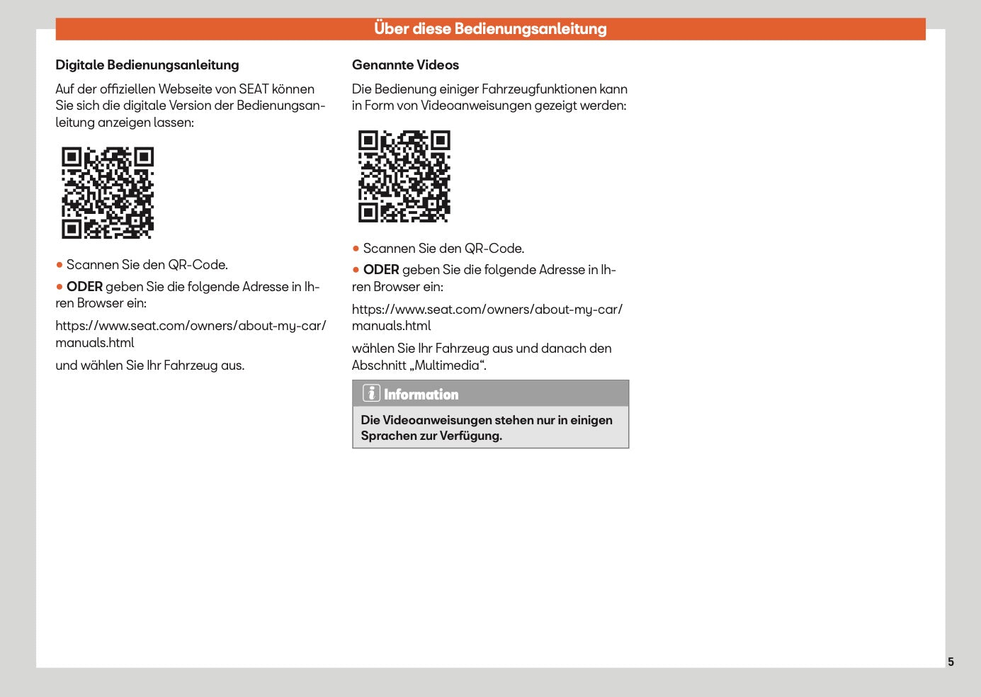 2025 Seat Arona Owner's Manual | German