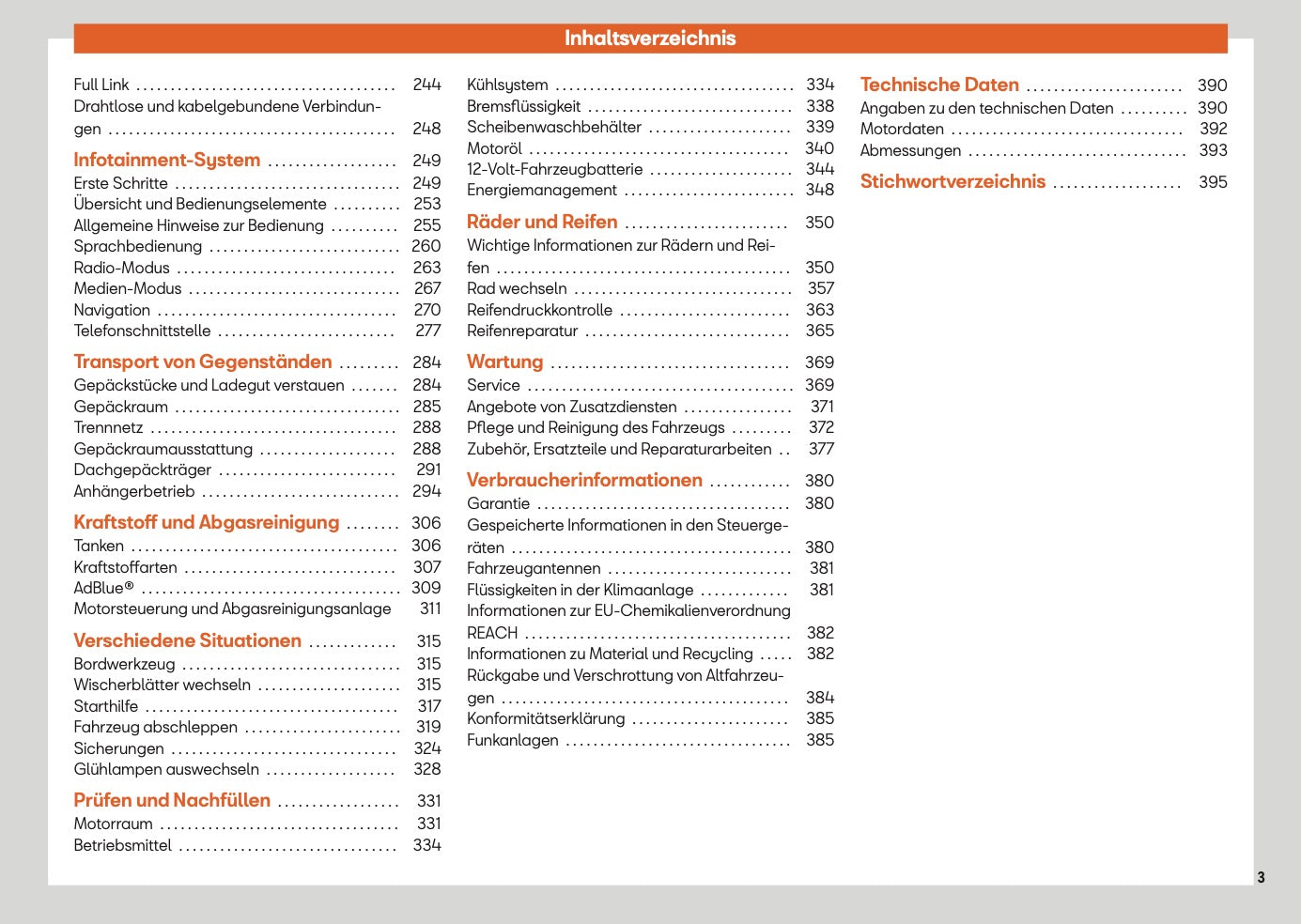 2025 Seat Ateca Owner's Manual | German