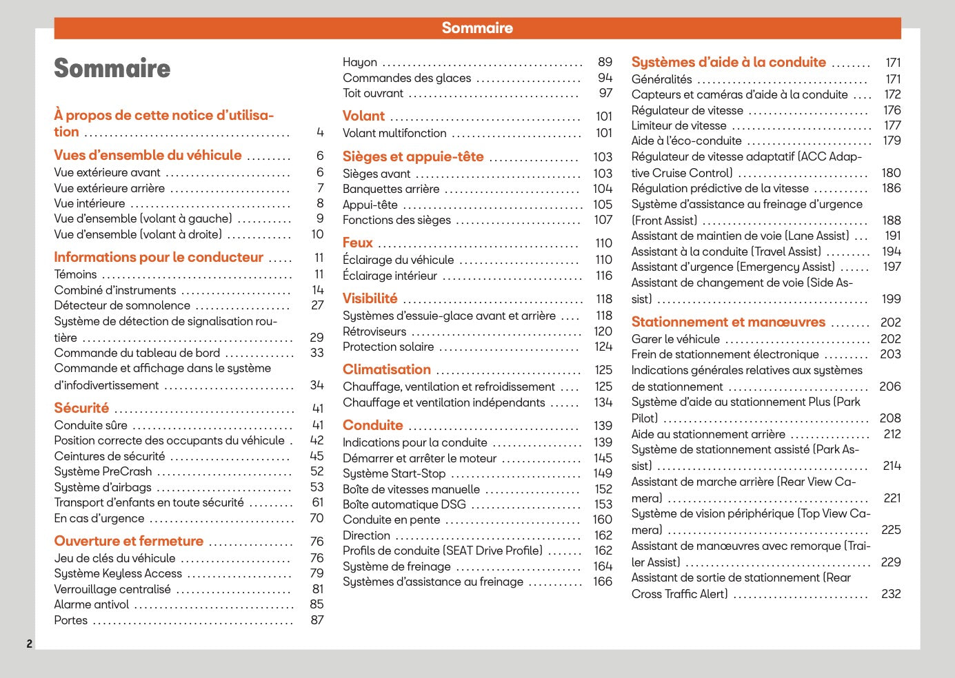 2025 Seat Ateca Manuel du propriétaire | Français