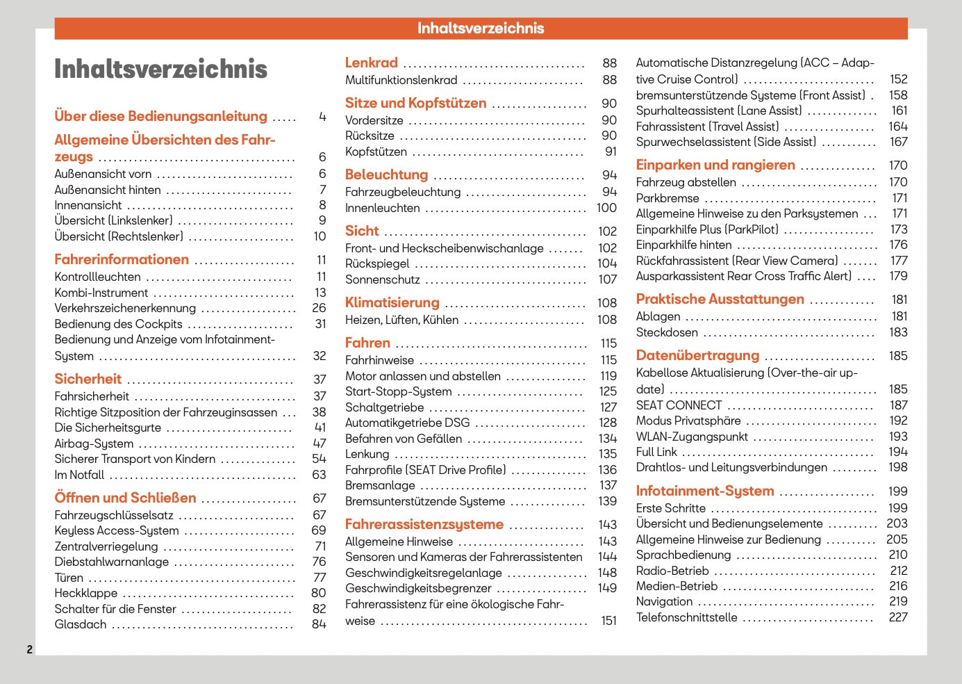 2024 Seat Ibiza Owner's Manual | German