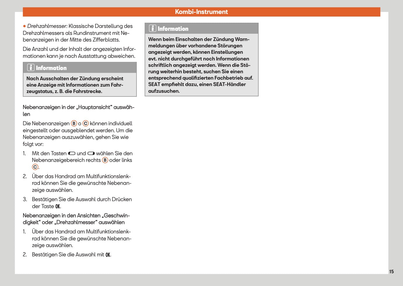 2025 Seat Ibiza Bedienungsanleitung | Deutsch