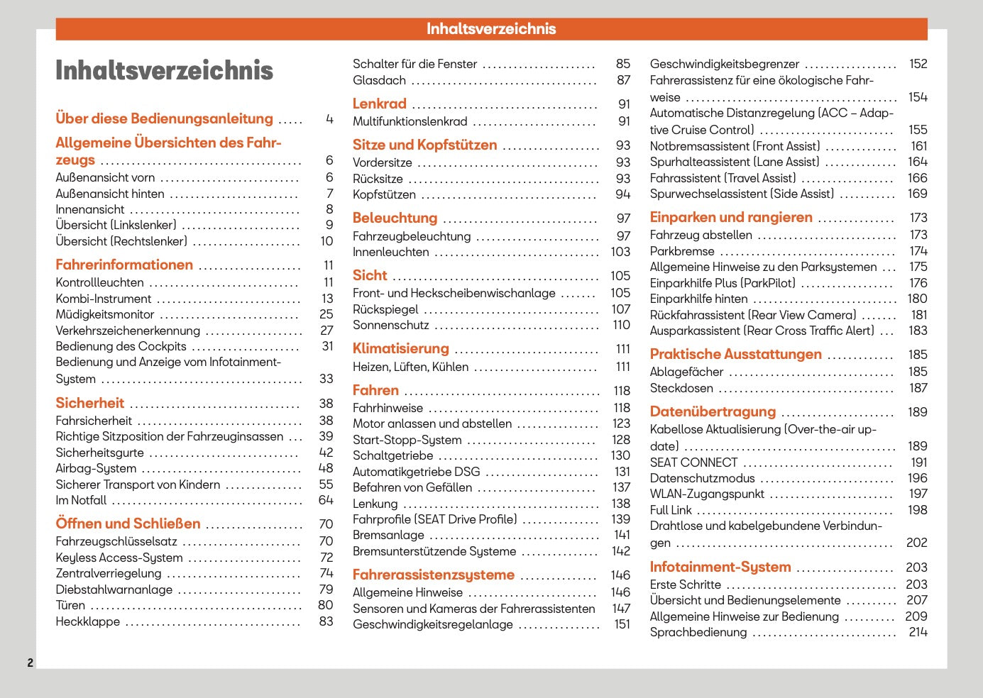 2025 Seat Ibiza Bedienungsanleitung | Deutsch