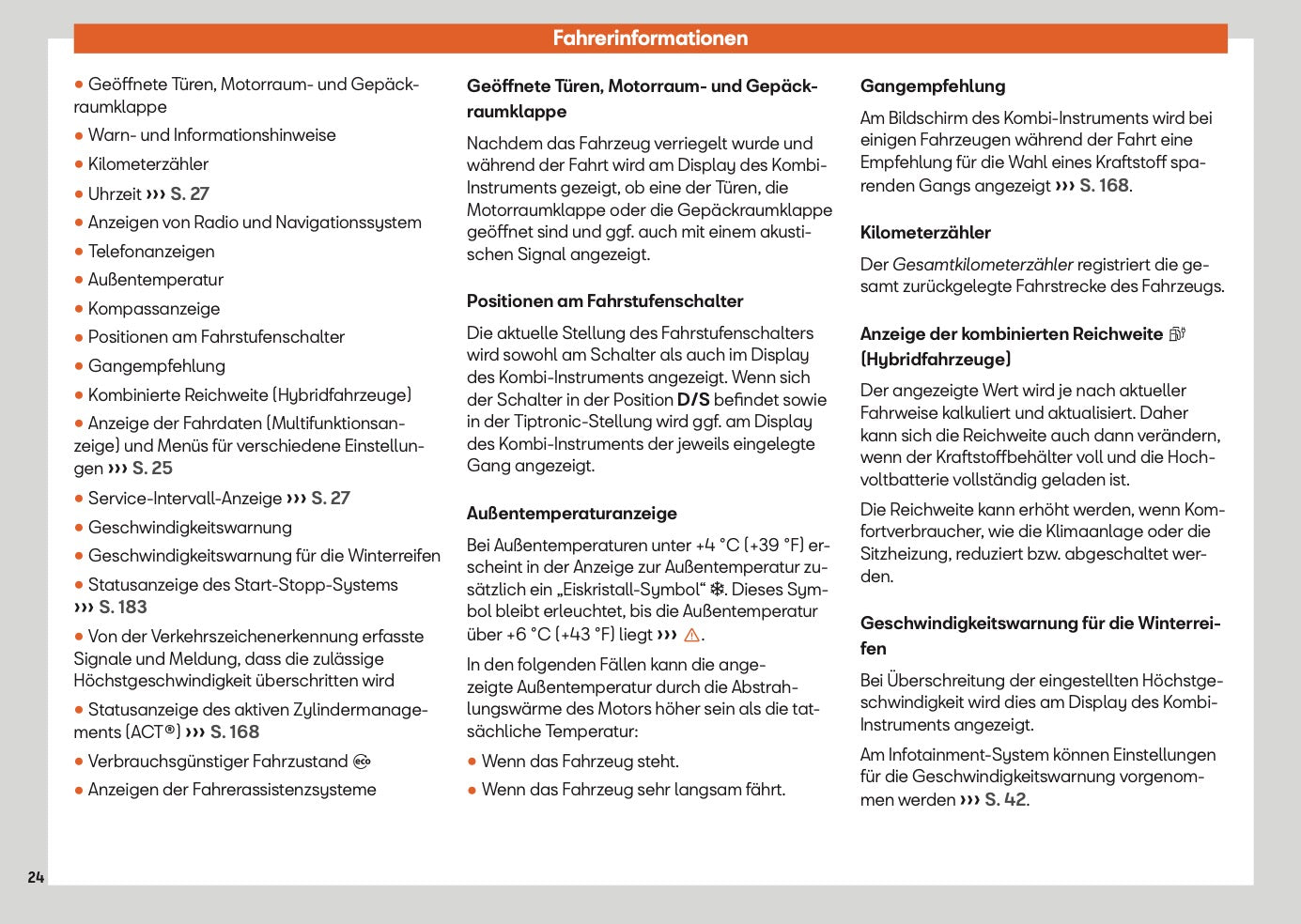 2025 Seat Leon/Leon Sportstourer Bedienungsanleitung | Deutsch