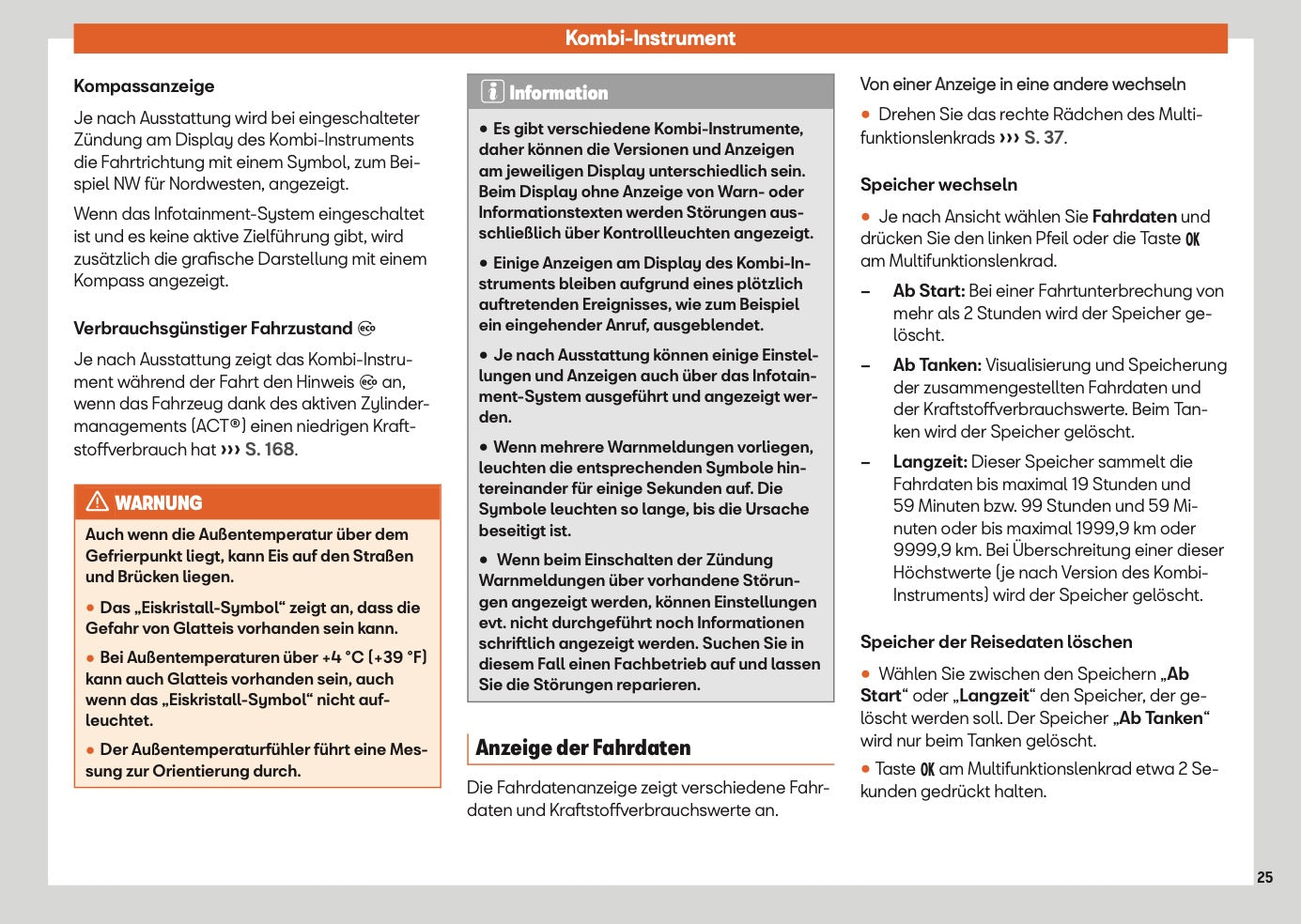 2025 Seat Leon/Leon Sportstourer Bedienungsanleitung | Deutsch