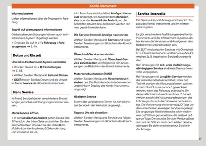 2025 Seat Leon/Leon Sportstourer Bedienungsanleitung | Deutsch