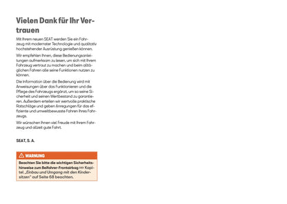 2025 Seat Leon/Leon Sportstourer Bedienungsanleitung | Deutsch