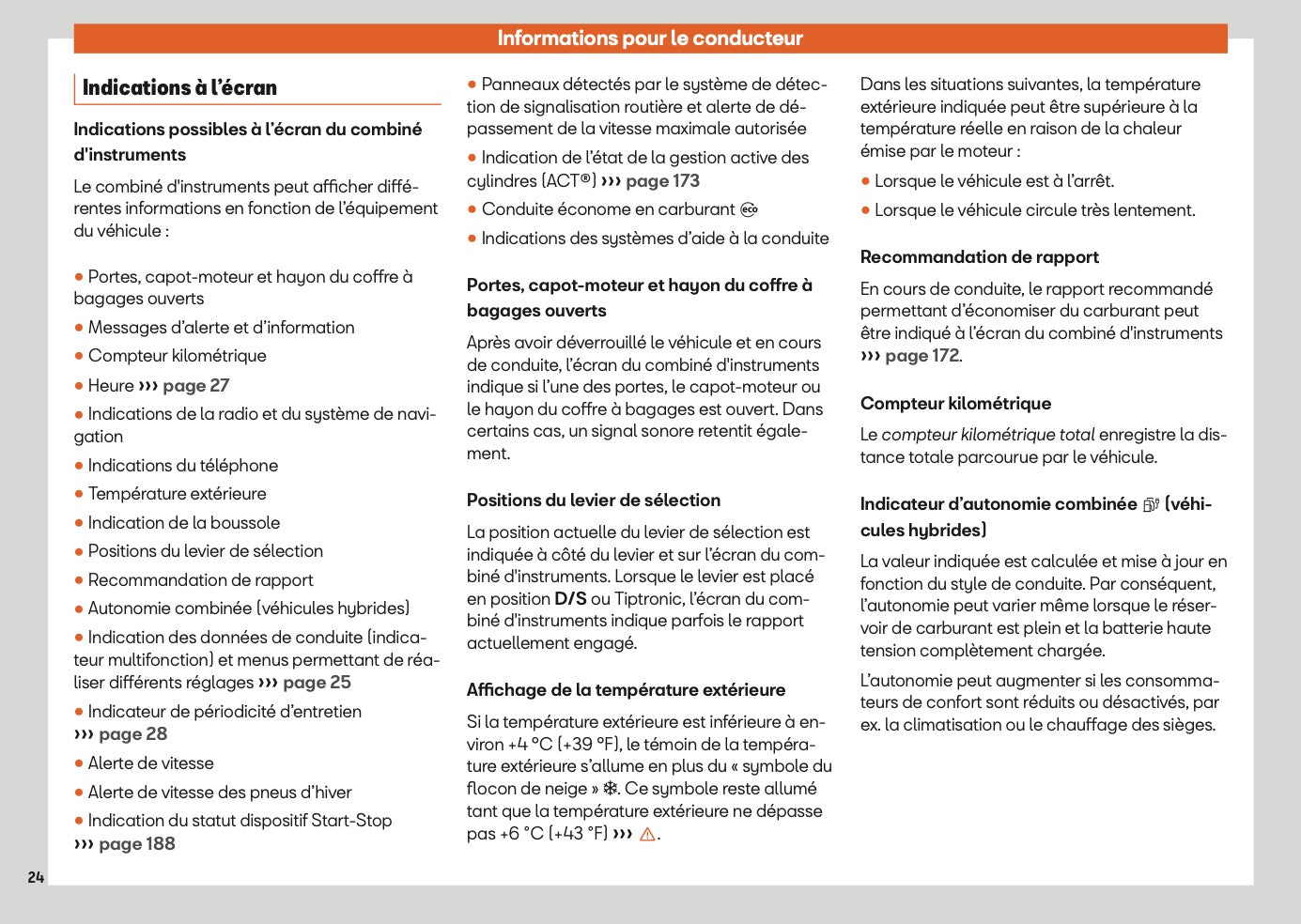 2025 Seat Leon/Leon Sportstourer Manuel du propriétaire | Français