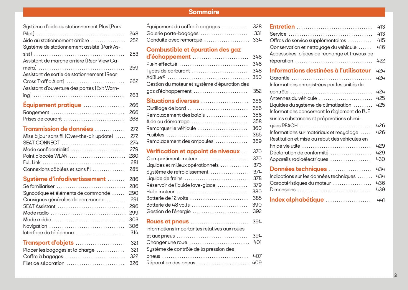 2025 Seat Leon/Leon Sportstourer Manuel du propriétaire | Français