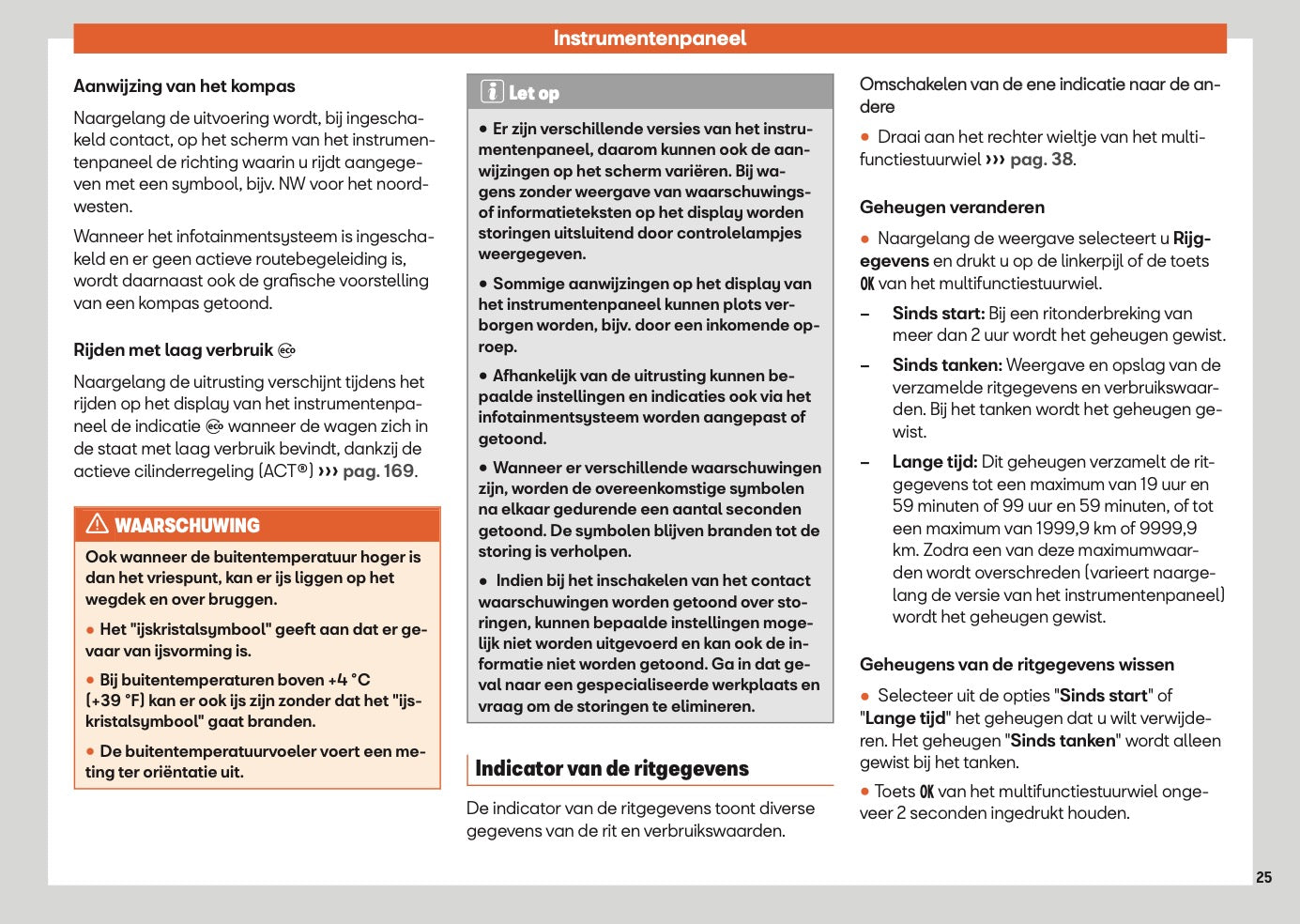 2025 Seat Leon/Leon Sportstourer Owner's Manual | Dutch