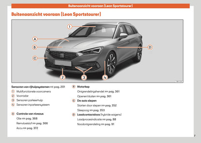 2025 Seat Leon/Leon Sportstourer Owner's Manual | Dutch