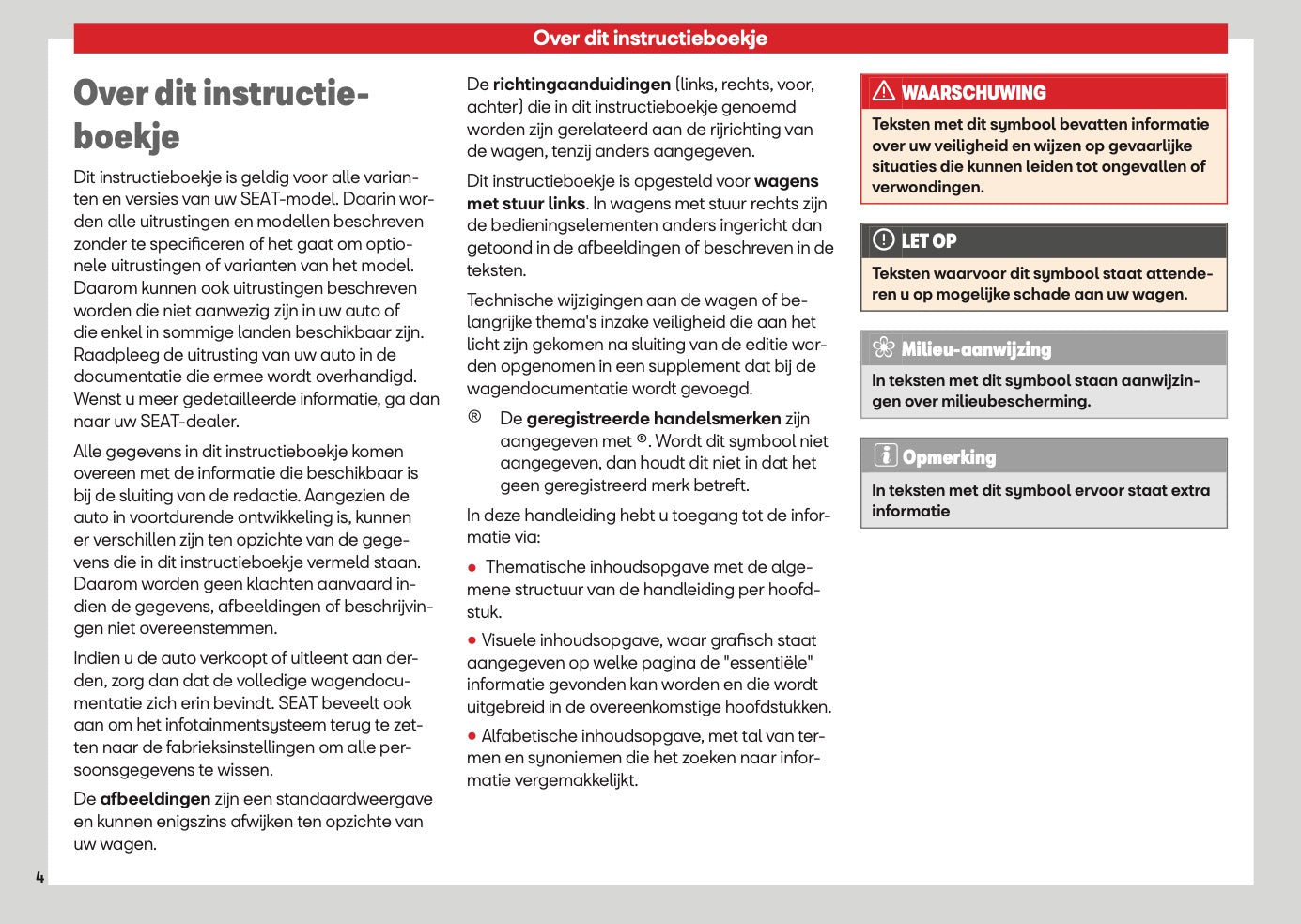 2026 Seat Leon/Leon Sportstourer Gebruikershandleiding | Nederlands