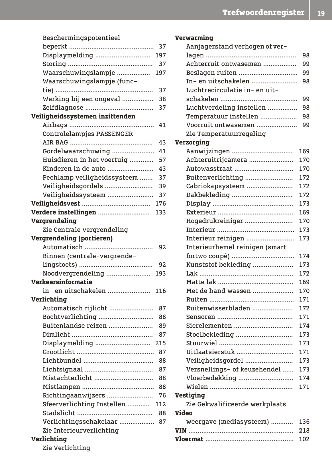 2018-2019 Smart ForTwo Gebruikershandleiding | Nederlands