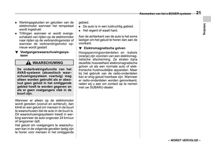 2024 Subaru Crosstrek e-BOXER Owner's Manual | Dutch