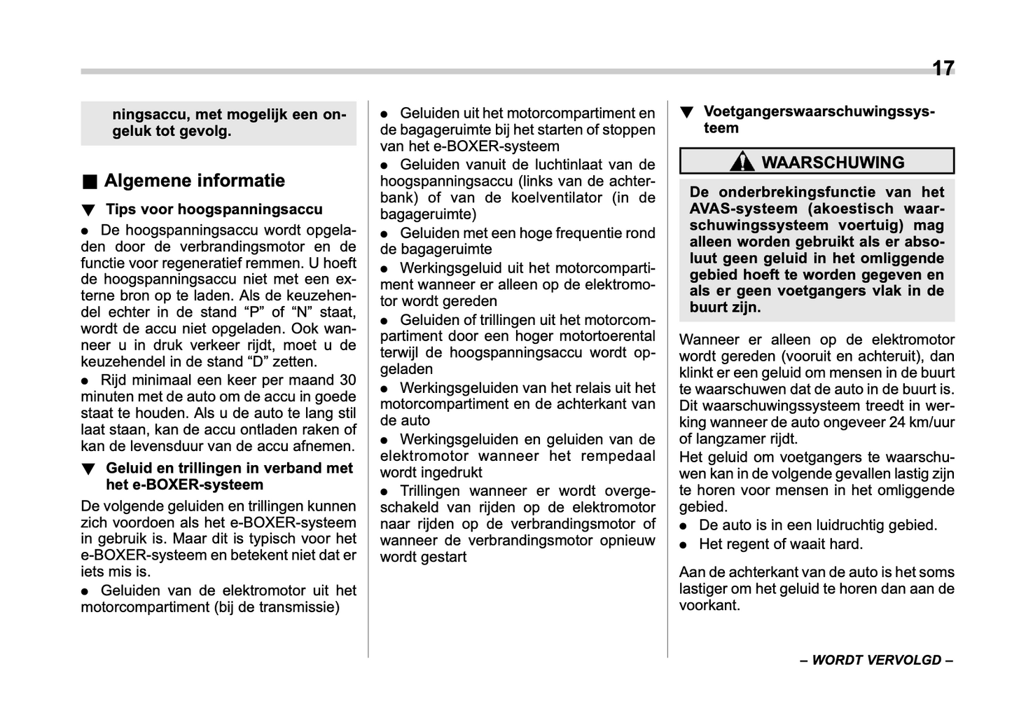 2022 Subaru Forester e-BOXER Owner's Manual | Dutch