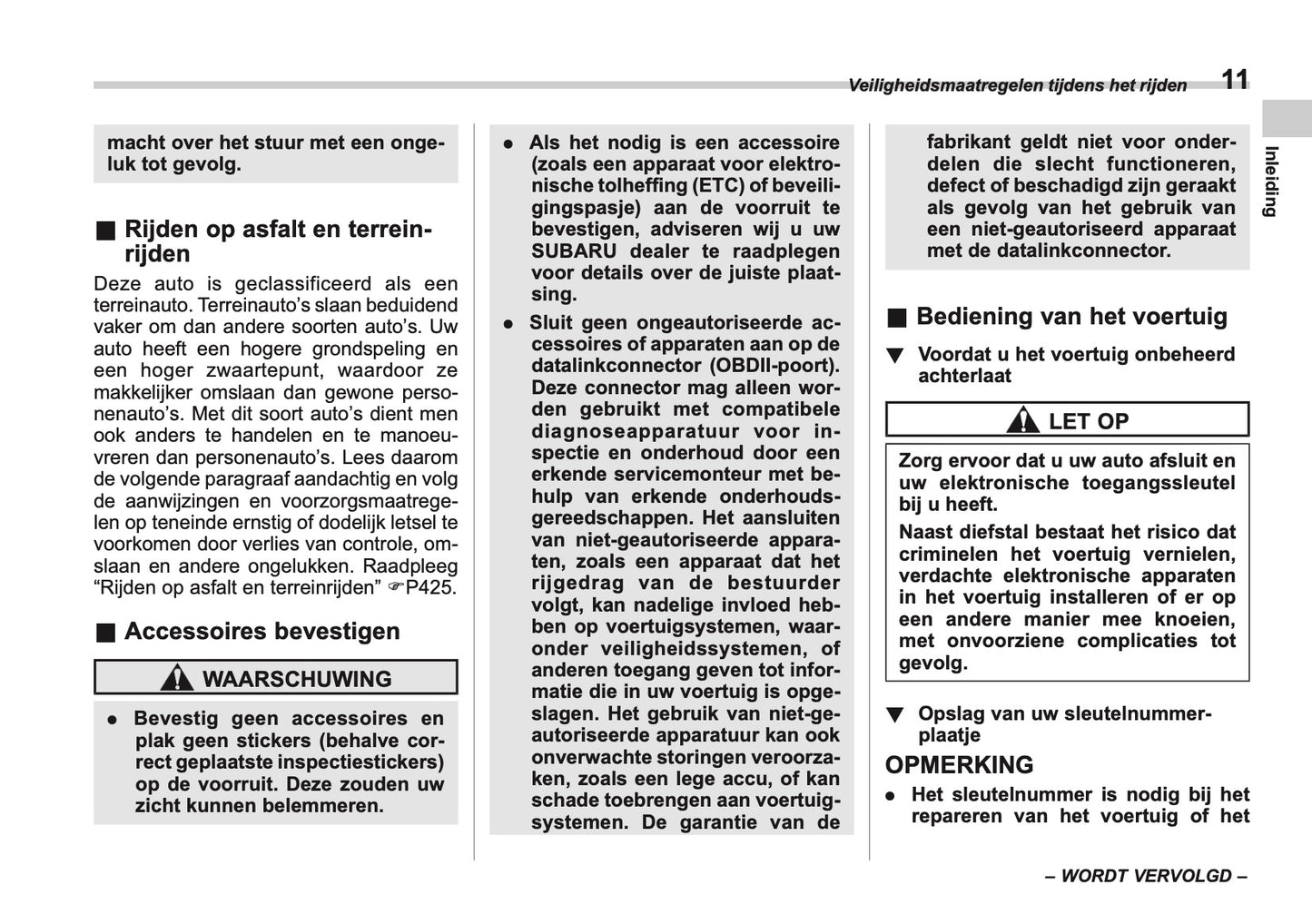 2025 Subaru Forester Bedienungsanleitung | Niederländisch